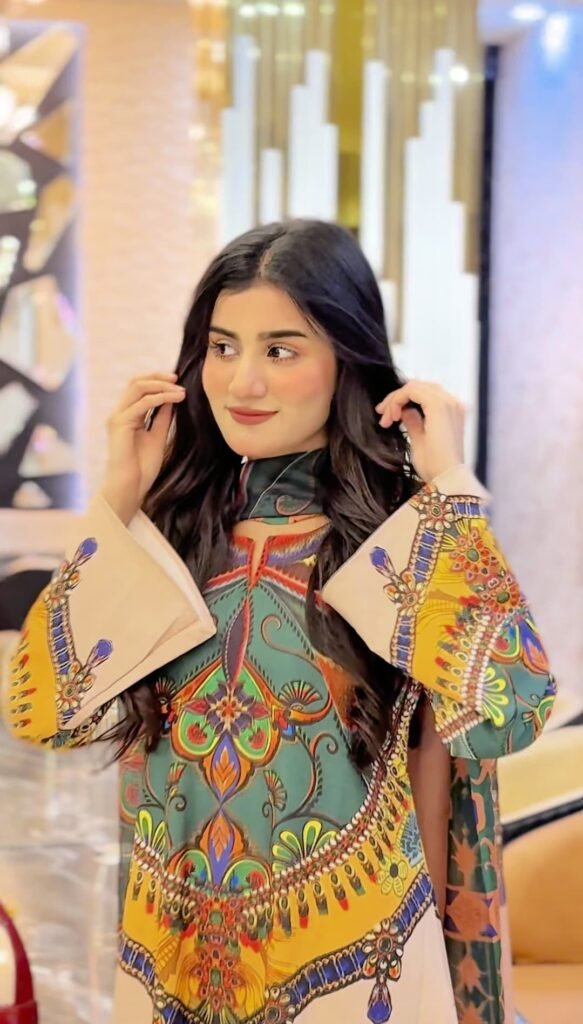 Luxury Dubai Digital Printed Silk Dress Butterfly 3Pics Set